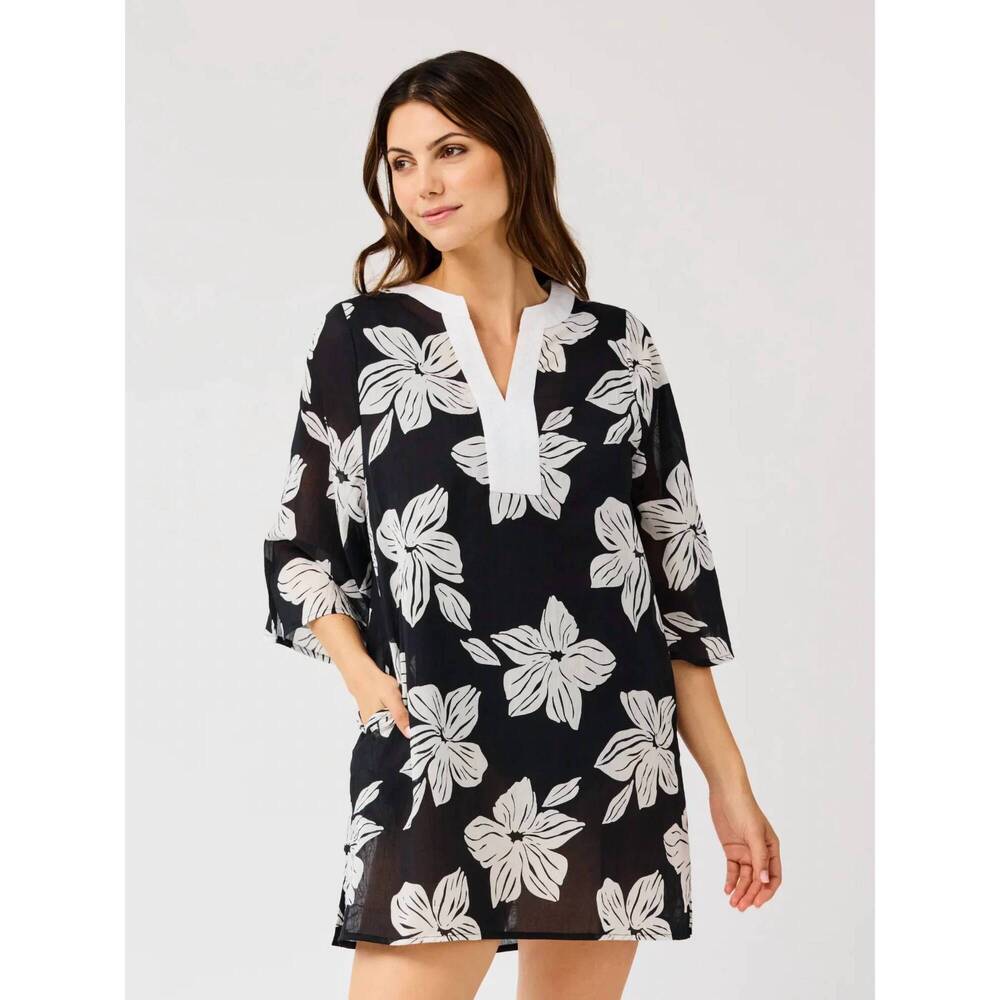 NEW MARY SQUARE elizabeth beach dress in lagoon bloom